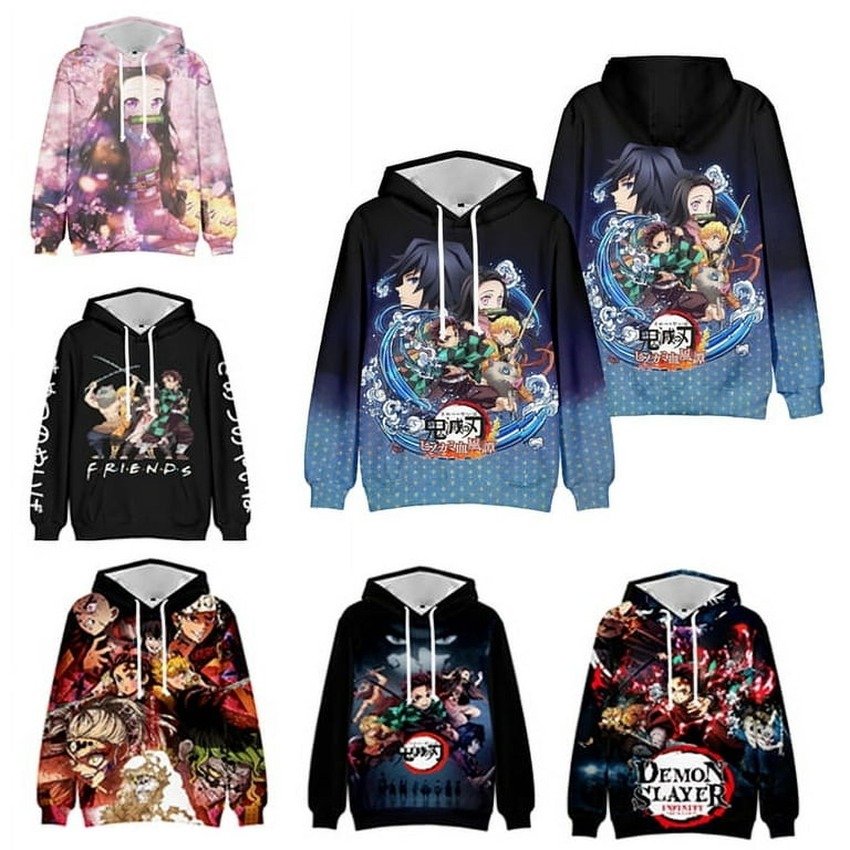 Anime Demon Slayer 3d Printed Hoodie Fall and Winter Kids Men Women's Anime  Jacket Hoodies Personality Sweatshirt,#5,Size-Adult 8XL 