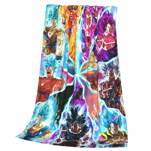 Cartoon Anime Dragon-Ball-Z Blanket Soft & Cozy Flannel Blankets for Living Room, Bed, Sofa, Travel Merch-B 60" x 50"