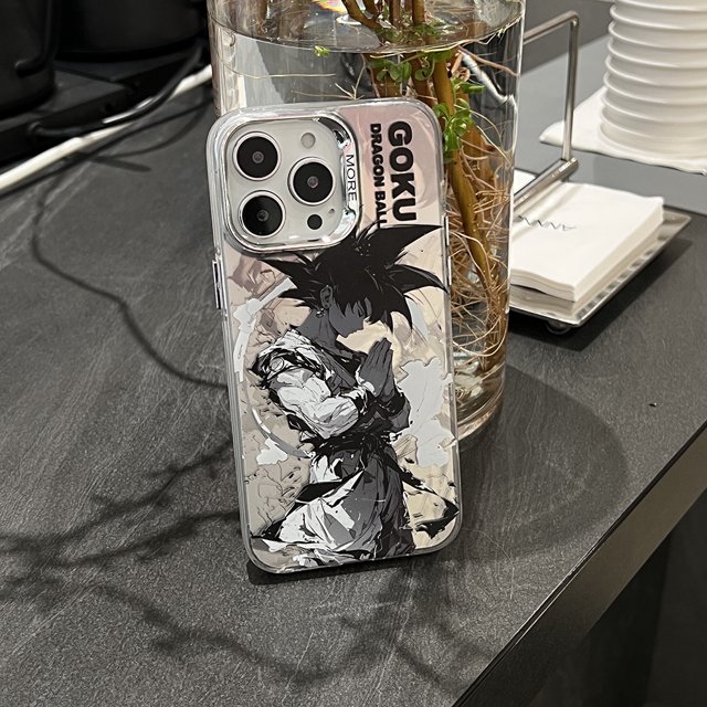 Cartoon Anime Dragons Balls Gokus Color Silver Phone Case for IPhone 15