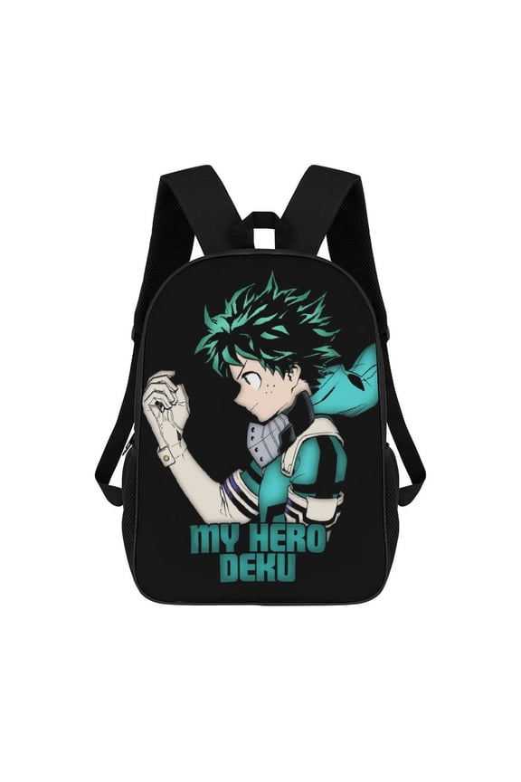 Cartoon Anime My Hero Academia Backpack for Women, Men, Unisex 17 Inch Schoolbag Backpack Rucksack Large Capacity Shoulder Bag Travel Bags Students Bookbag