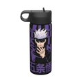 thumbnail image 1 of Cartoon Anime Jujutsu Kaisen 18oz Insulated Stainless Steel Wide Mouth Water Bottle With Straw, Portable Leak Proof Drinking Bottle For Outdoor Office Travel School, 1 of 8