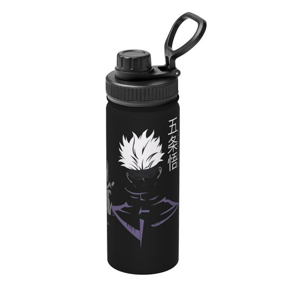 Cartoon Anime Jujutsu Kaisen 18oz Sports Insulated Water Bottles Kettle Stainless Steel Portable Cup For School Travel Gym Running Outdoor