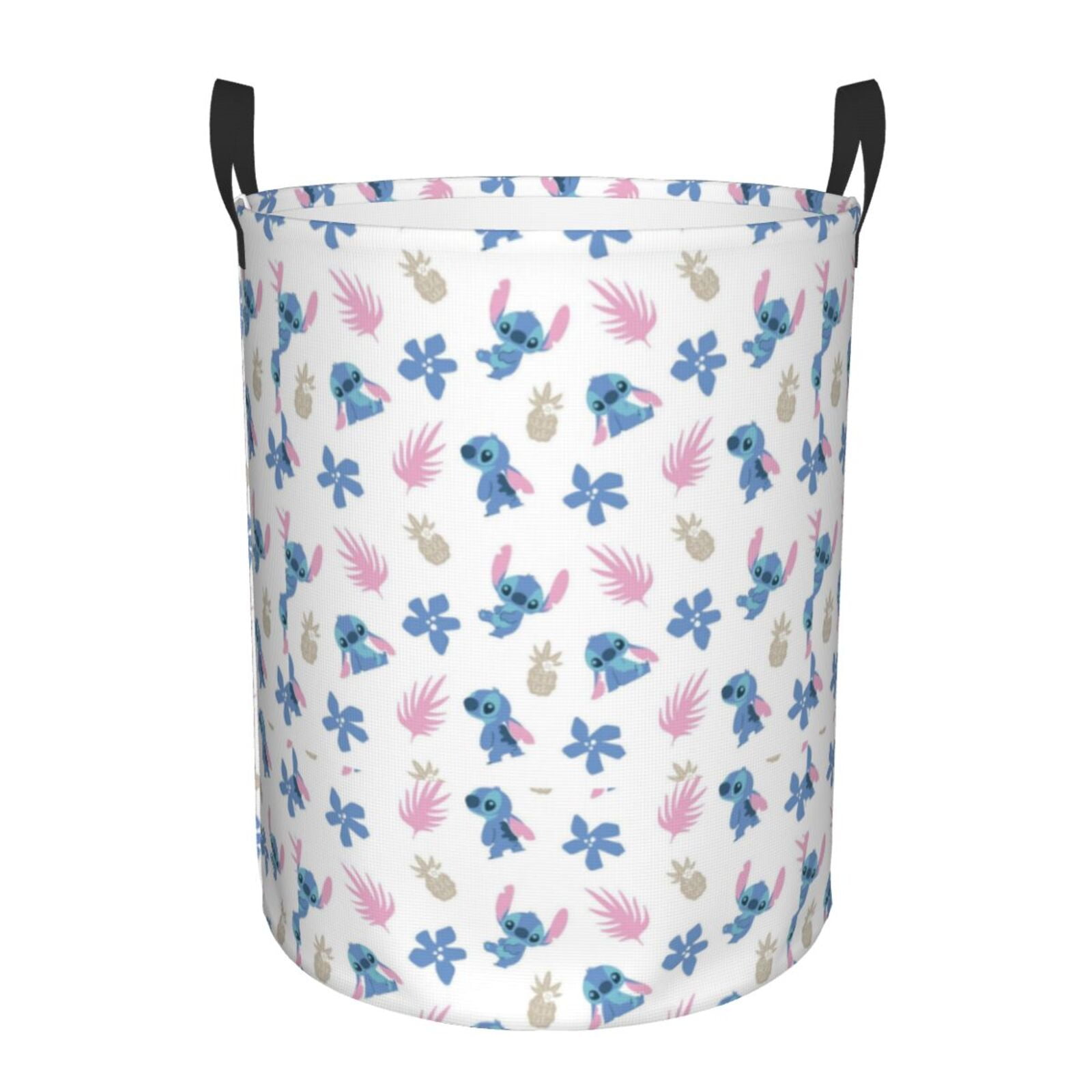 Cartoon Anime Lilo and Stitch angel Round Waterproof Foldable Laundry