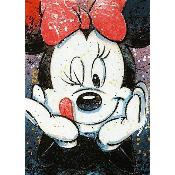 Cartoon Anime Mouse 5D Diamond Painting Kit, Fun DIY Cartoon Art Kit, Suitable for Beginners and Adults, Home Wall Decor Gift, 11.8 x 15.7 inchesPlayful mouse