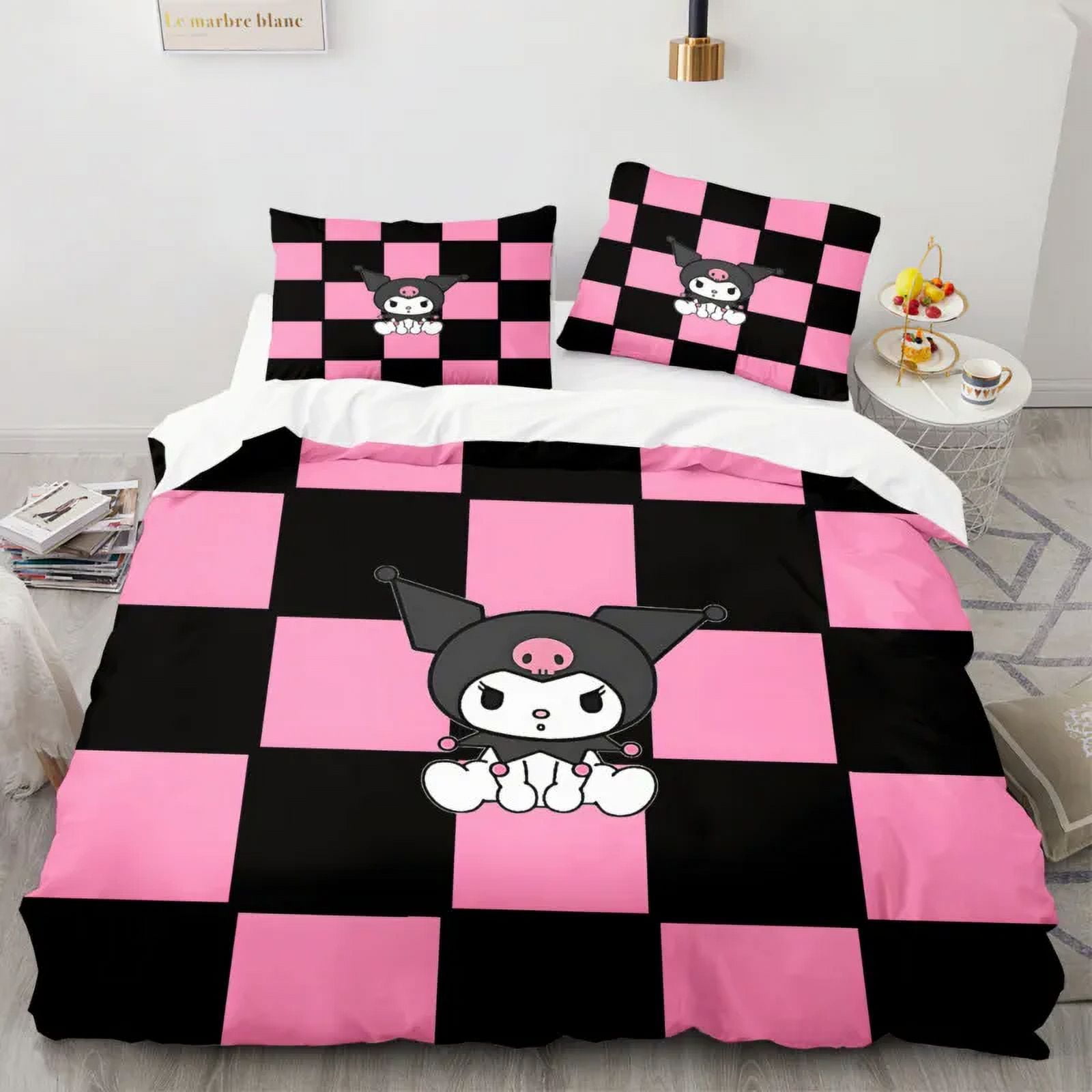 Cartoon Anime Sanrio Bedding Set Hello Kitty Kuromi Melody Quilt Duvet