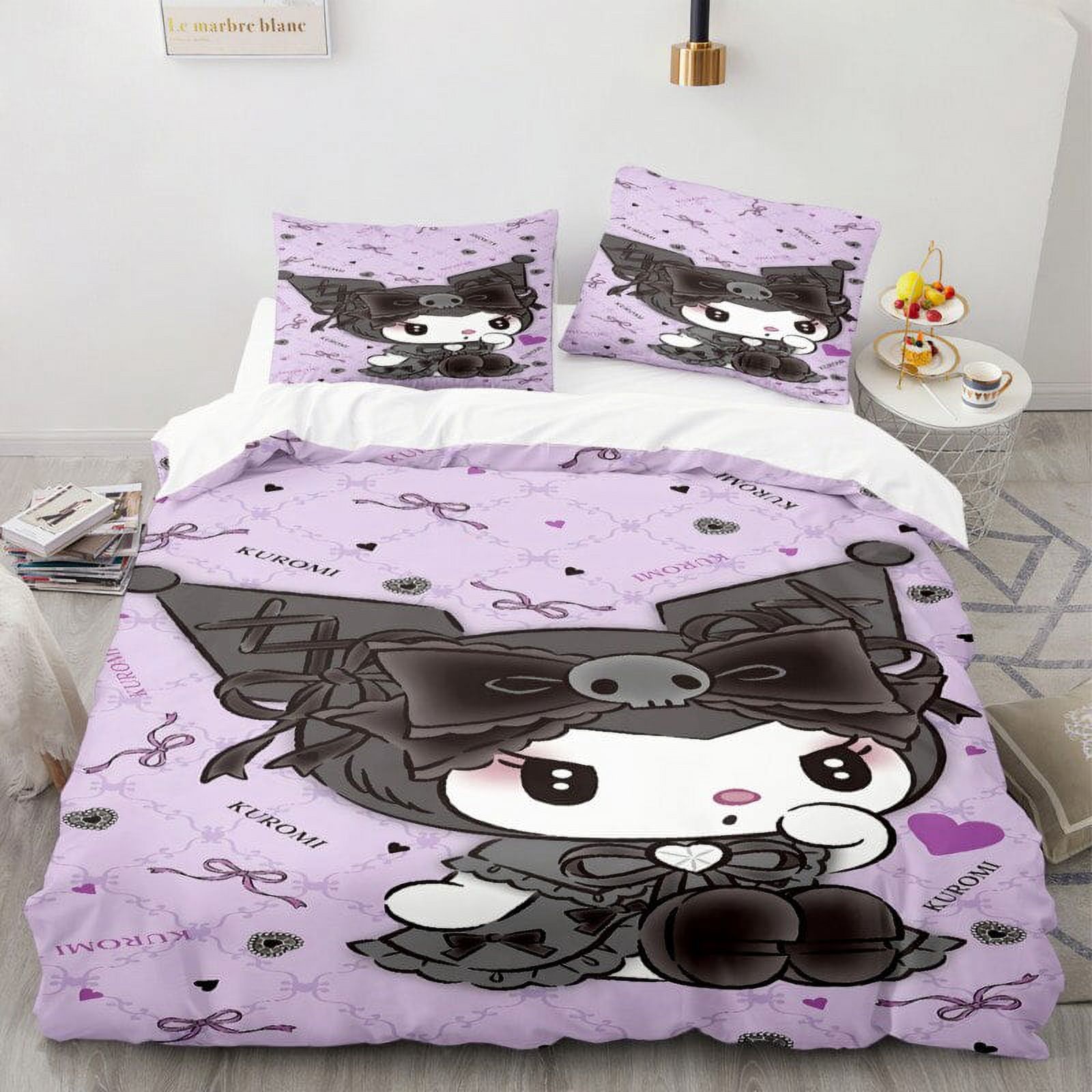 Cartoon Anime Sanrio Bedding Set Hello Kitty Kuromi Melody Quilt Duvet ...