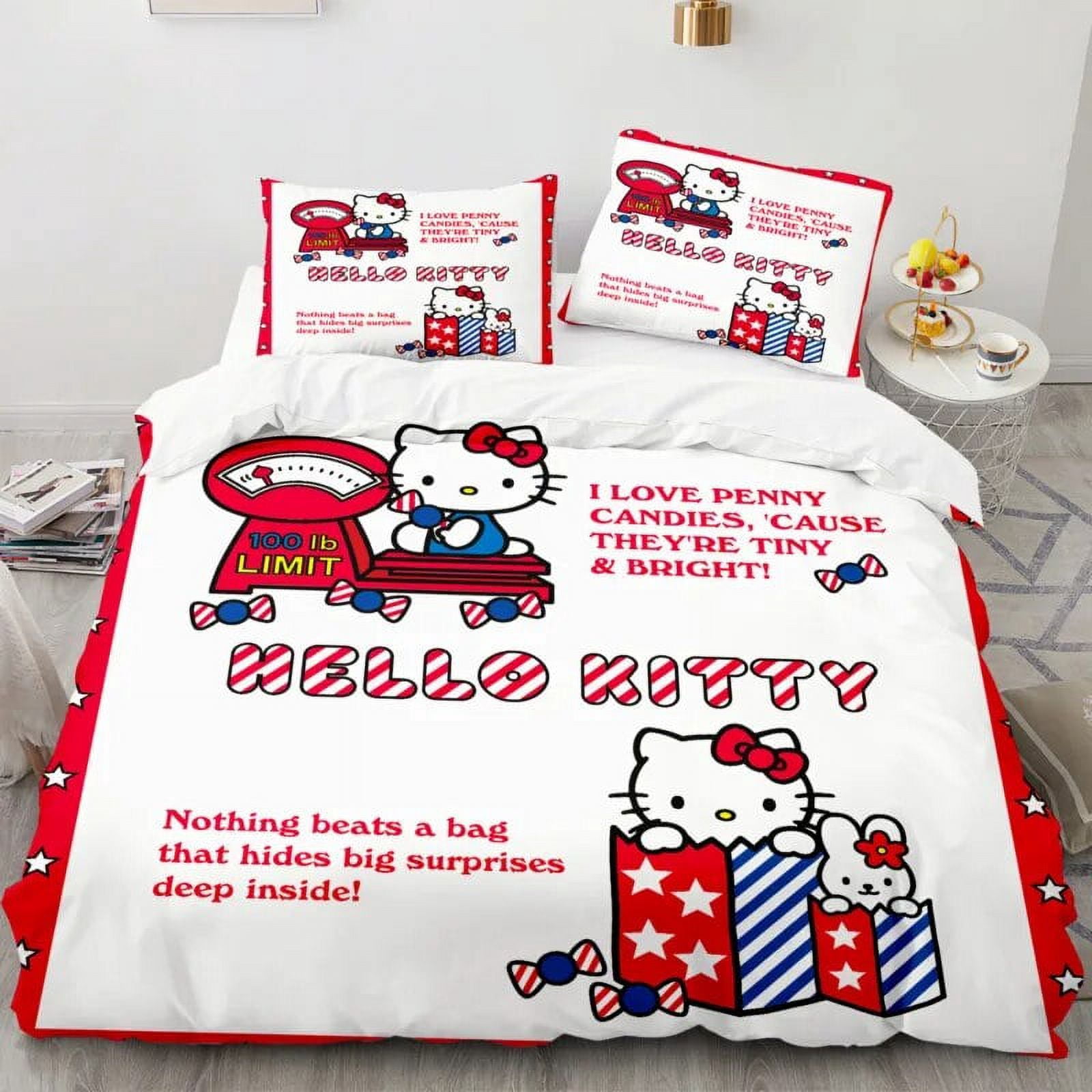 Taie D'oreiller Hello Kitty En Flanelle – Unisexe, Cartoon Japonais, Anime Pillow Case
