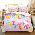 thumbnail image 1 of Cartoon Anime Sanrio Bedding Set Kawaii Hello Kitty Quilt Cover Duvet Cover Pillowcase Kids Girls Bed Set Twin Queen King Size, 1 of 8