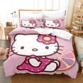 thumbnail image 1 of Cartoon Anime Sanrio Bedding Set Kawaii Hello Kitty Quilt Cover Duvet Cover Pillowcase Kids Girls Bed Set Twin Queen King Size, 1 of 9