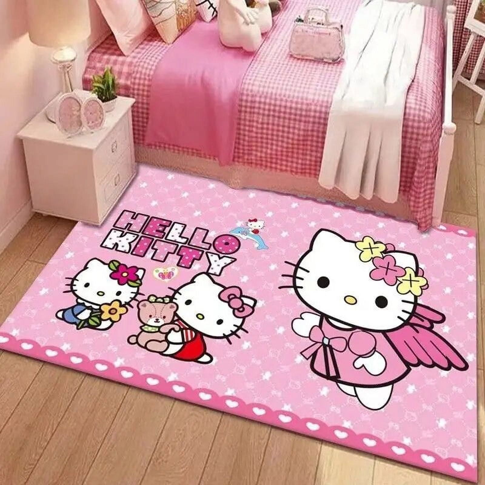 Cartoon Anime Sanrio Carpet Kawaii Hello Kitty Lounge Rug Living Room ...