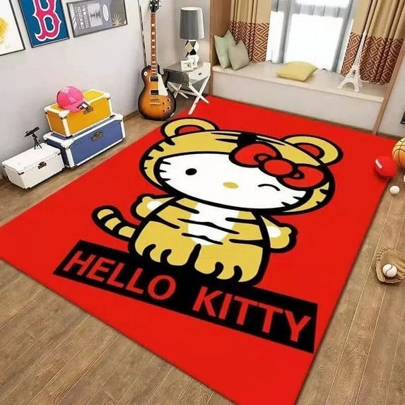 Cartoon Anime Sanrio Carpet Kawaii Hello Kitty Lounge Rug Living Room Large Area Carpet Girls Bedroom Desk Chair Mat Home Decor