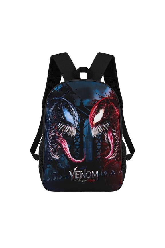 Cartoon Anime Venom Backpack for Women, Men, Unisex 17 Inch Schoolbag Backpack Rucksack Large Capacity Shoulder Bag Travel Bags Students Bookbag
