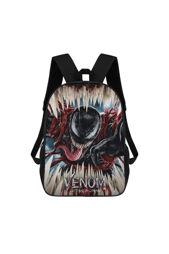 Cartoon Anime Venom Backpack for Women, Men, Unisex 17 Inch Schoolbag Backpack Rucksack Large Capacity Shoulder Bag Travel Bags Students Bookbag
