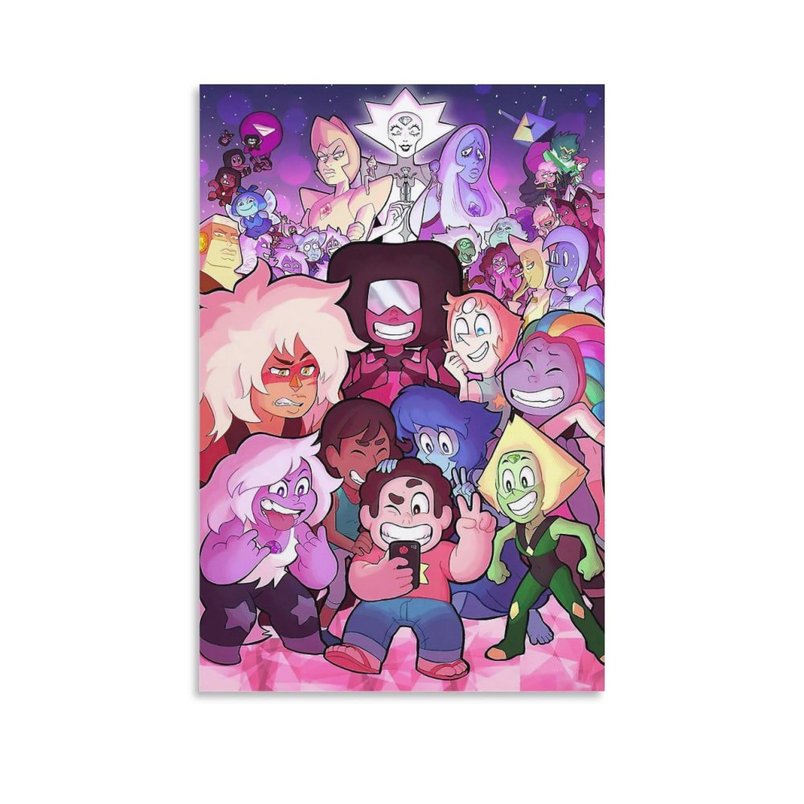 Cartoon Art Posters，steven Universe Ec36 And Crystal Gems Poster