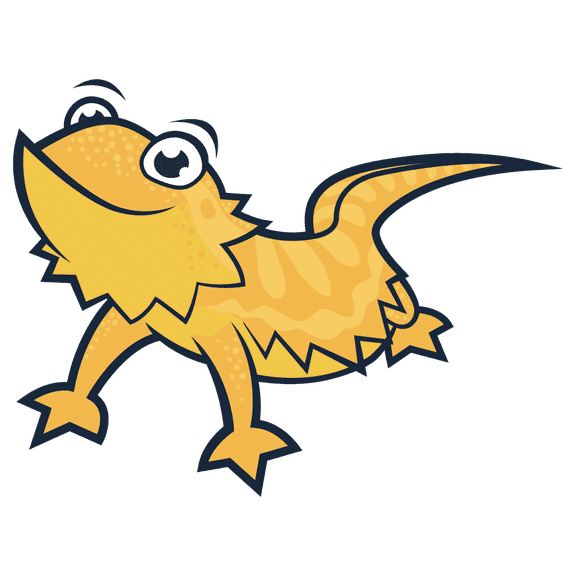 Cartoon Art Reptile Animal Vinyl Adhesive Kids Bedroom Home Wall Decoration 15" x 20" Yellow Iguana Armadillo Lizard Design Easy To Apply Removable Living Room Wall Decal Sticker