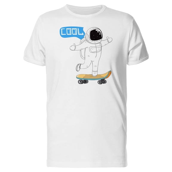 Cartoon Astronaut On Skateboard Tee Men's -Image by Shutterstock