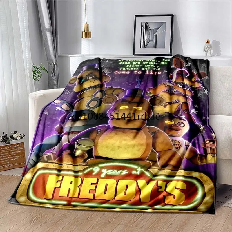 Cartoon At FF Freddys Logo Blanket,Lightweight Warm Insulation Sofa