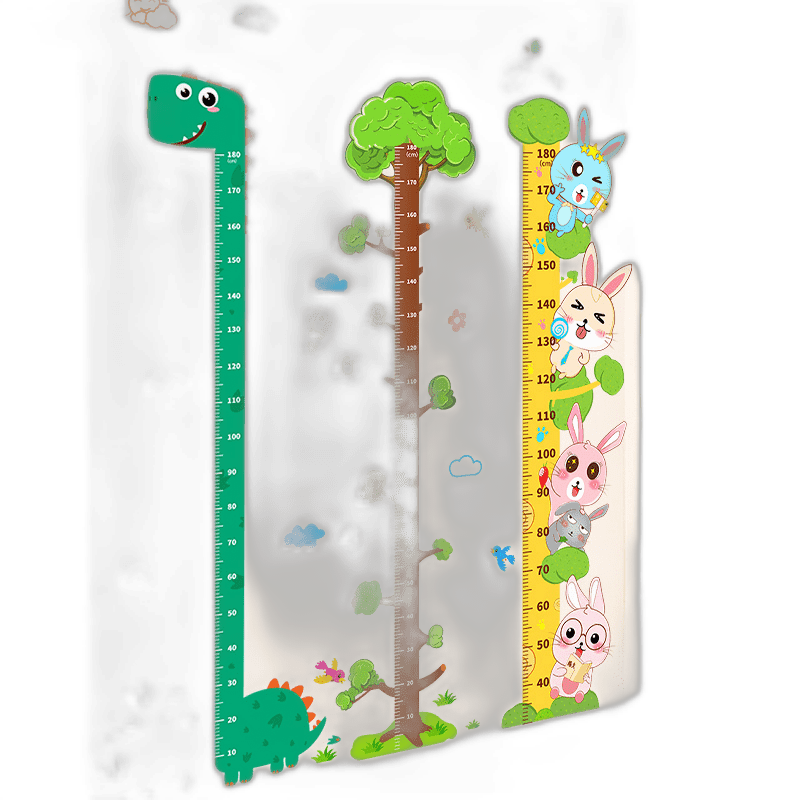 Cartoon Baby Height Stickers Measuring Height Ruler Wall Stickers