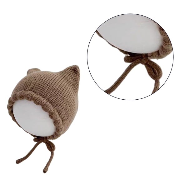 Cartoon Baby Knit Hat Color Ear Warming Cap Trendy Winter Baby Hat for ...