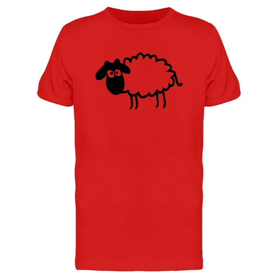 Cartoon Baby Sheep T-Shirt Men -Image by Shutterstock, Male XX-Large