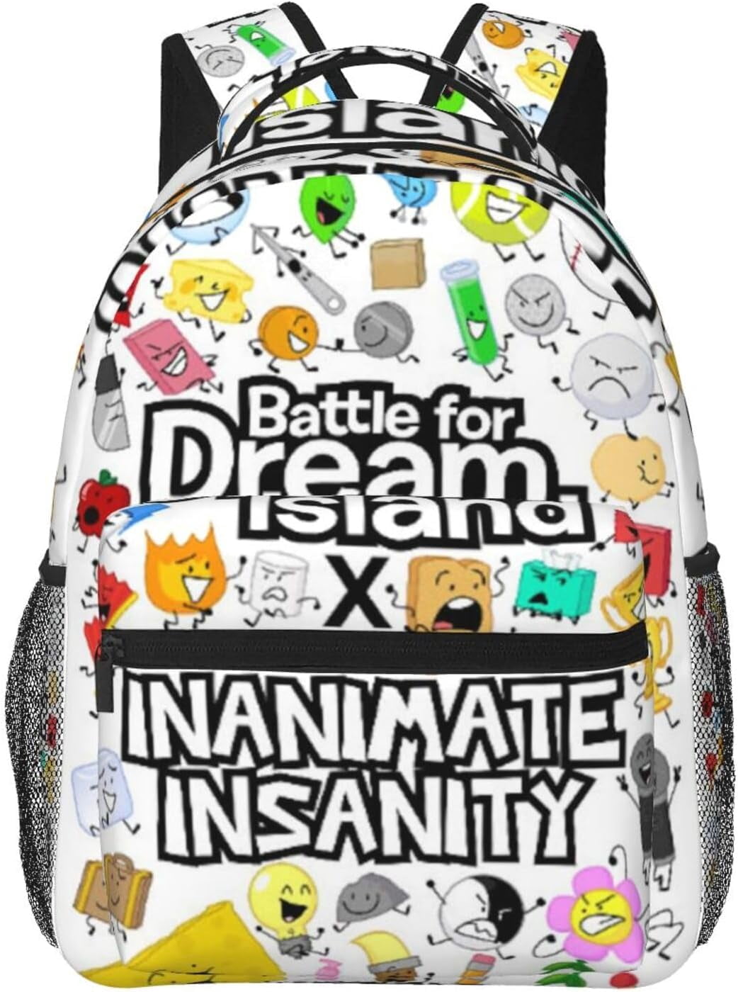 Cartoon Backapck Casual Canvas Bag 3D Print Battle Anime for Bfdi ...
