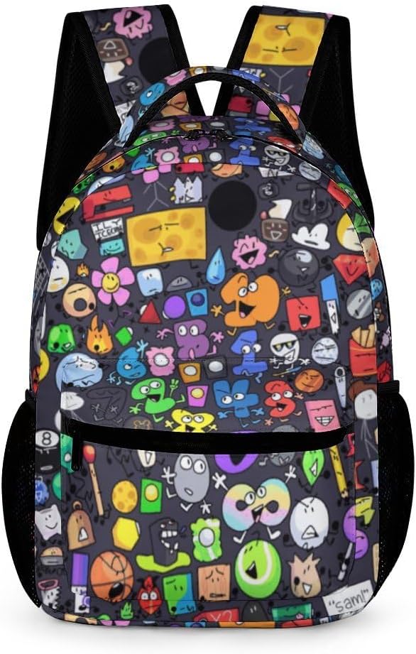 Cartoon Backapck Casual Canvas Bag 3D Print Battle Anime for Bfdi ...