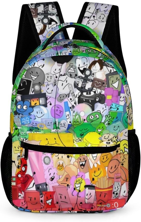 Cartoon Backapck Casual Canvas Bag 3D Print Battle Anime for Bfdi ...