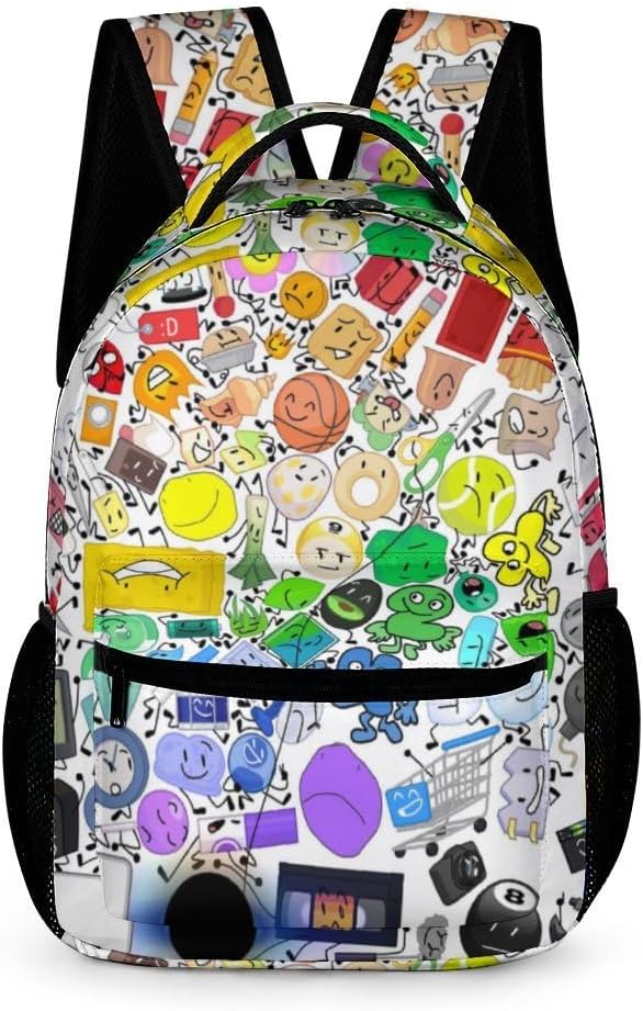 Cartoon Backapck Casual Canvas Bag 3D Print Battle Anime for Bfdi ...