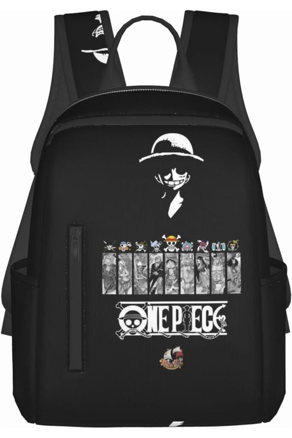 Cartoon Backpack One Piece Funny Laptop Bag Book Bag Hiking Outgoing Daypack Anime Schoolbag