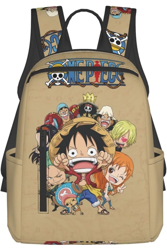 Cartoon Backpack One Piece Funny Laptop Bag Book Bag Hiking Outgoing Daypack Anime Schoolbag
