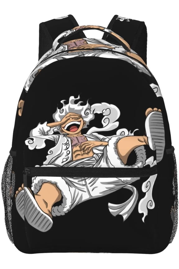 Cartoon Backpack One Piece Funny Laptop Bag Book Bag Hiking Outgoing Daypack Anime Schoolbag