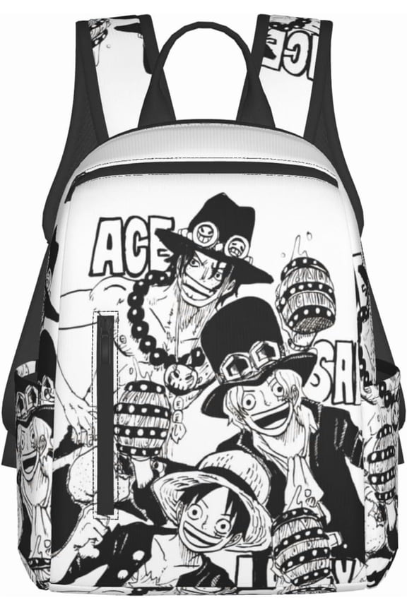 Cartoon Backpack One Piece Funny Laptop Bag Book Bag Hiking Outgoing Daypack Anime Schoolbag