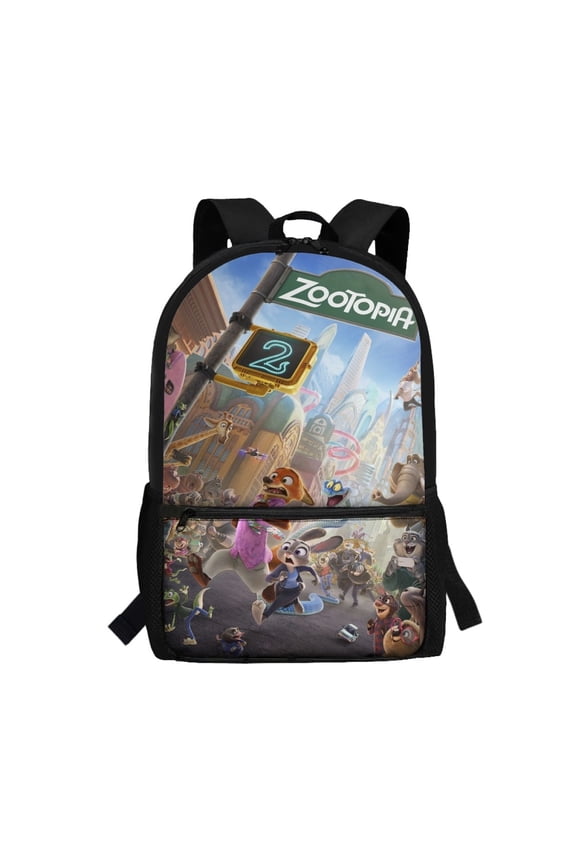 Cartoon Backpack Zootopia Funny Laptop Bag Book Bag Hiking Outgoing Daypack Anime Schoolbag