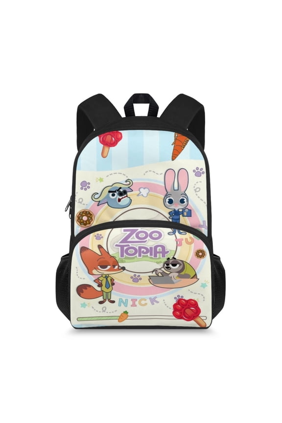 Cartoon Backpack Zootopia Funny Laptop Bag Book Bag Hiking Outgoing Daypack Anime Schoolbag