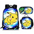 thumbnail image 1 of Cartoon Backpack with Lunch Bag&Pencil Case, Cute Backpack Set Bookbag Multi-Function Casual Daypack Laptop Bag, 1 of 9