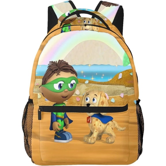 Cartoon Backpacks Super Anime Why! Adjustable Funny Laptop Backpack Double Shoulder Bag for Women Men Climbing Shopping Work