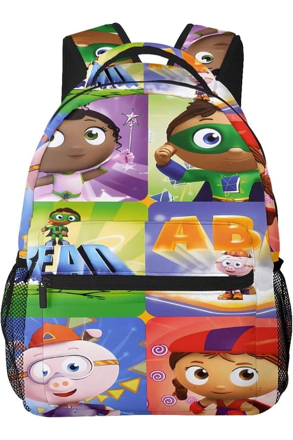 Cartoon Backpacks Super Anime Why! Adjustable Funny Laptop Backpack Double Shoulder Bag for Women Men Climbing Shopping Work