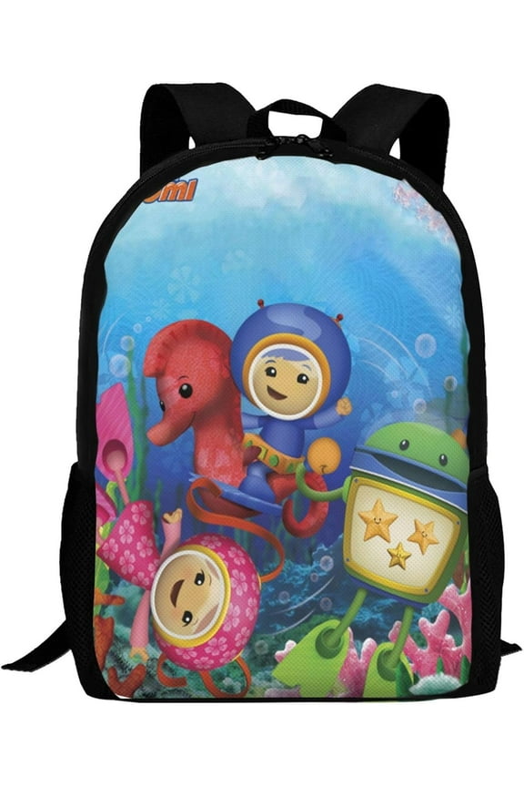 Cartoon Backpacks Team Anime Umizoomi Adjustable Funny Laptop Backpack Double Shoulder Bag for Women Men Climbing Shopping Work