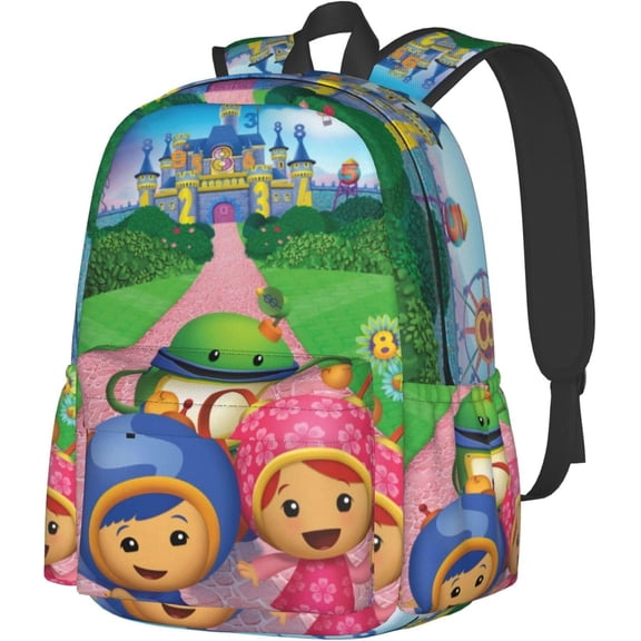 Cartoon Backpacks Team Anime Umizoomi Adjustable Funny Laptop Backpack Double Shoulder Bag for Women Men Climbing Shopping Work
