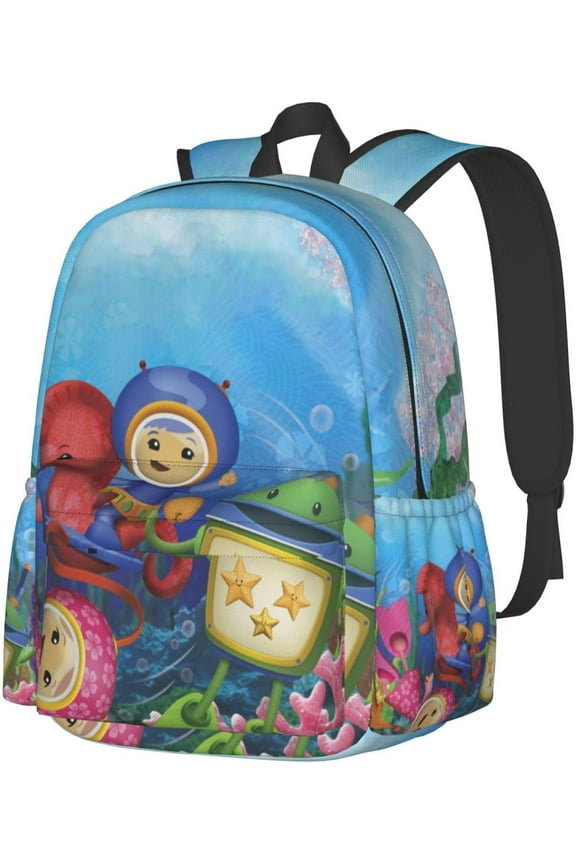 Cartoon Backpacks Team Anime Umizoomi Adjustable Funny Laptop Backpack Double Shoulder Bag for Women Men Climbing Shopping Work