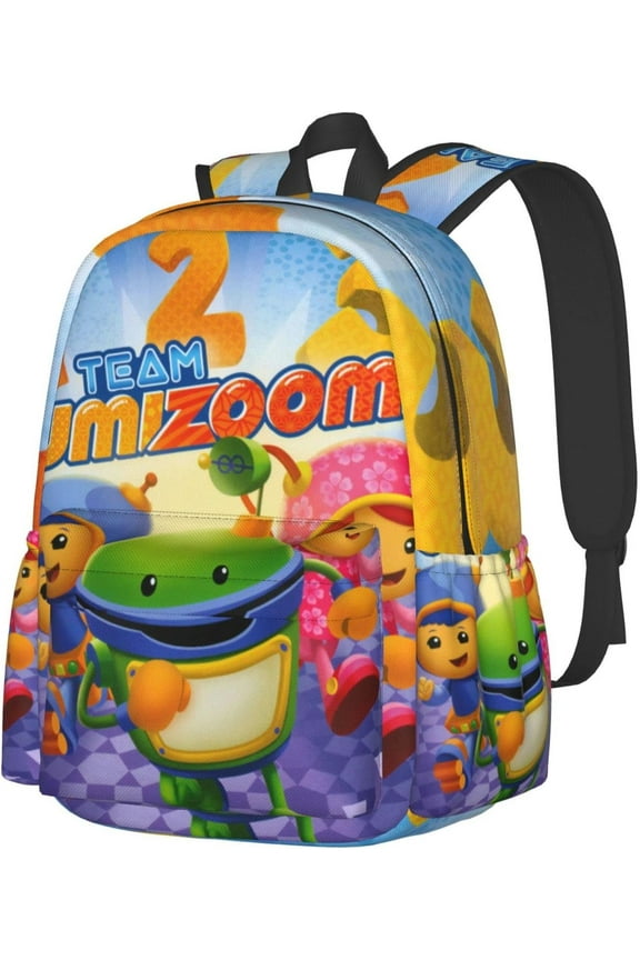 Cartoon Backpacks Team Anime Umizoomi Adjustable Funny Laptop Backpack Double Shoulder Bag for Women Men Climbing Shopping Work