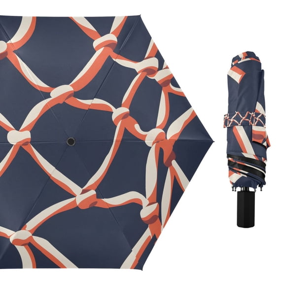 Cartoon Baskets Network Compact Sun Umbrella Windproof Travel Umbrellas for Rain Strong Portable UV Protection