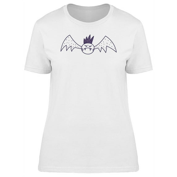 Cartoon Bat Drawing T-Shirt Women -Image by Shutterstock, Female XX-Large
