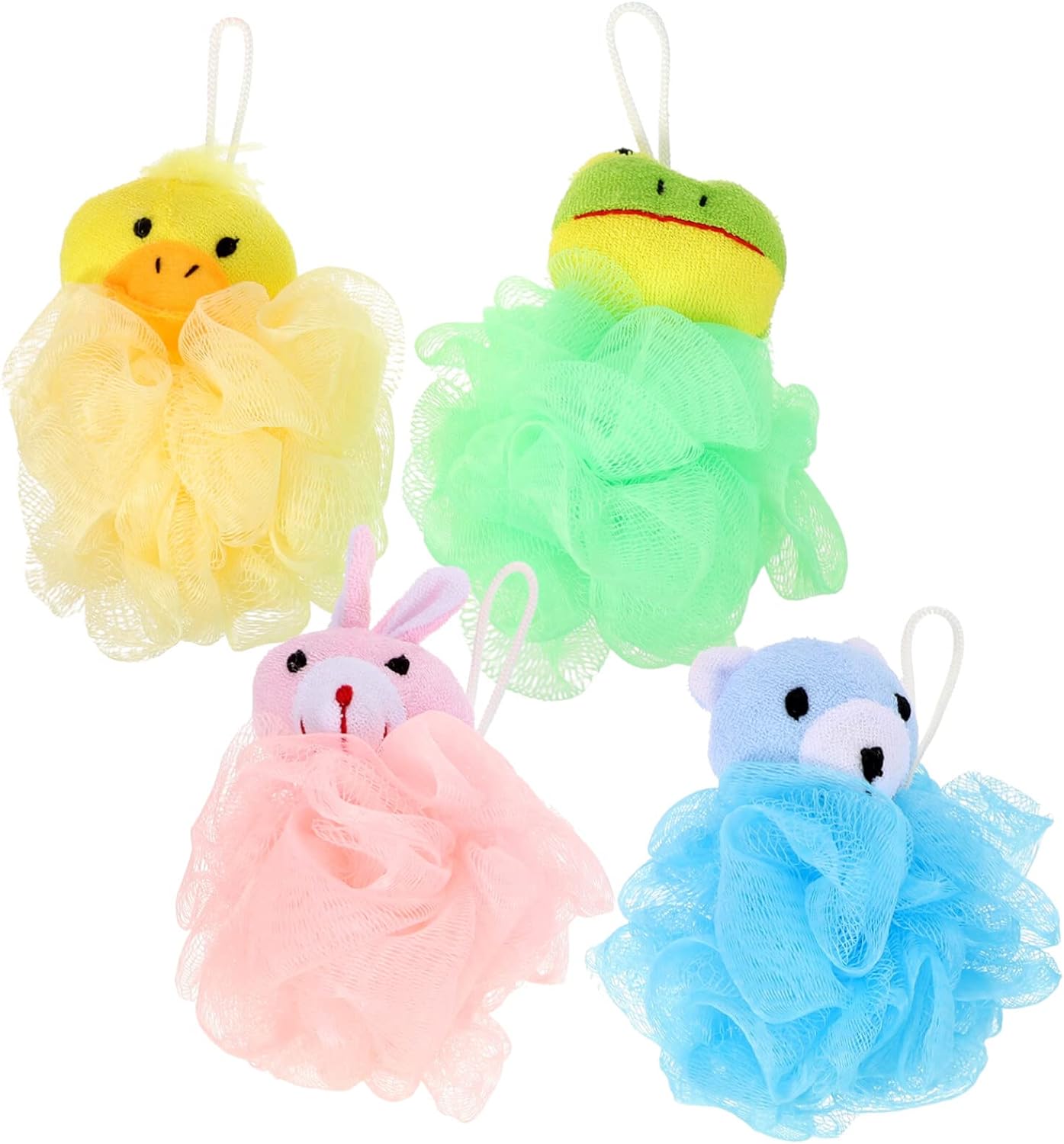 Cartoon Bath Ball Set Bath Sponges for Shower Body Scrubber Bath Loofah ...