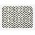 thumbnail image 1 of Cartoon Bath Mat, Xray Part of an Abstract Skeleton Image in Repetitive Grunge Pattern, Plush Bathroom Decor Mat with Non Slip Backing, 29.5" X 17.5", Ivory and Charcoal Grey, by Ambesonne, 1 of 2