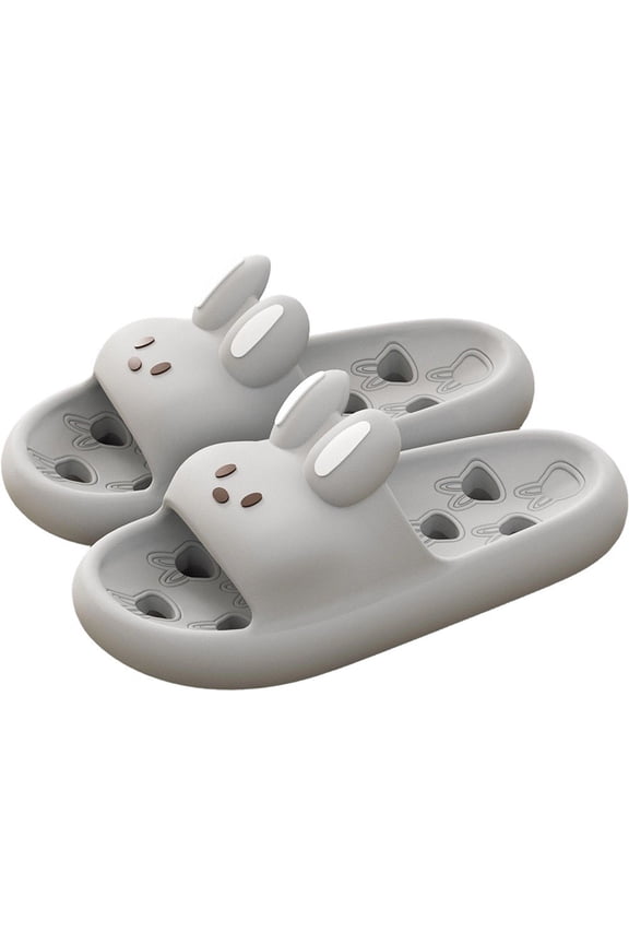 Cartoon Bathroom Slippers Non-Slip Leaky Sandals Thick Bottom Slides Slippers Home Women Quick Drying Shower Shoes