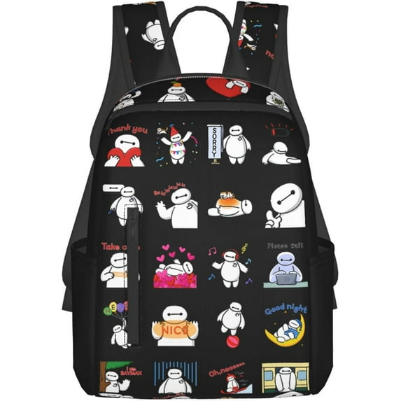 Cartoon Baymax Anime Backpack Multifunctional Schoolbag Large Capacity Business Rucksack For School Travel