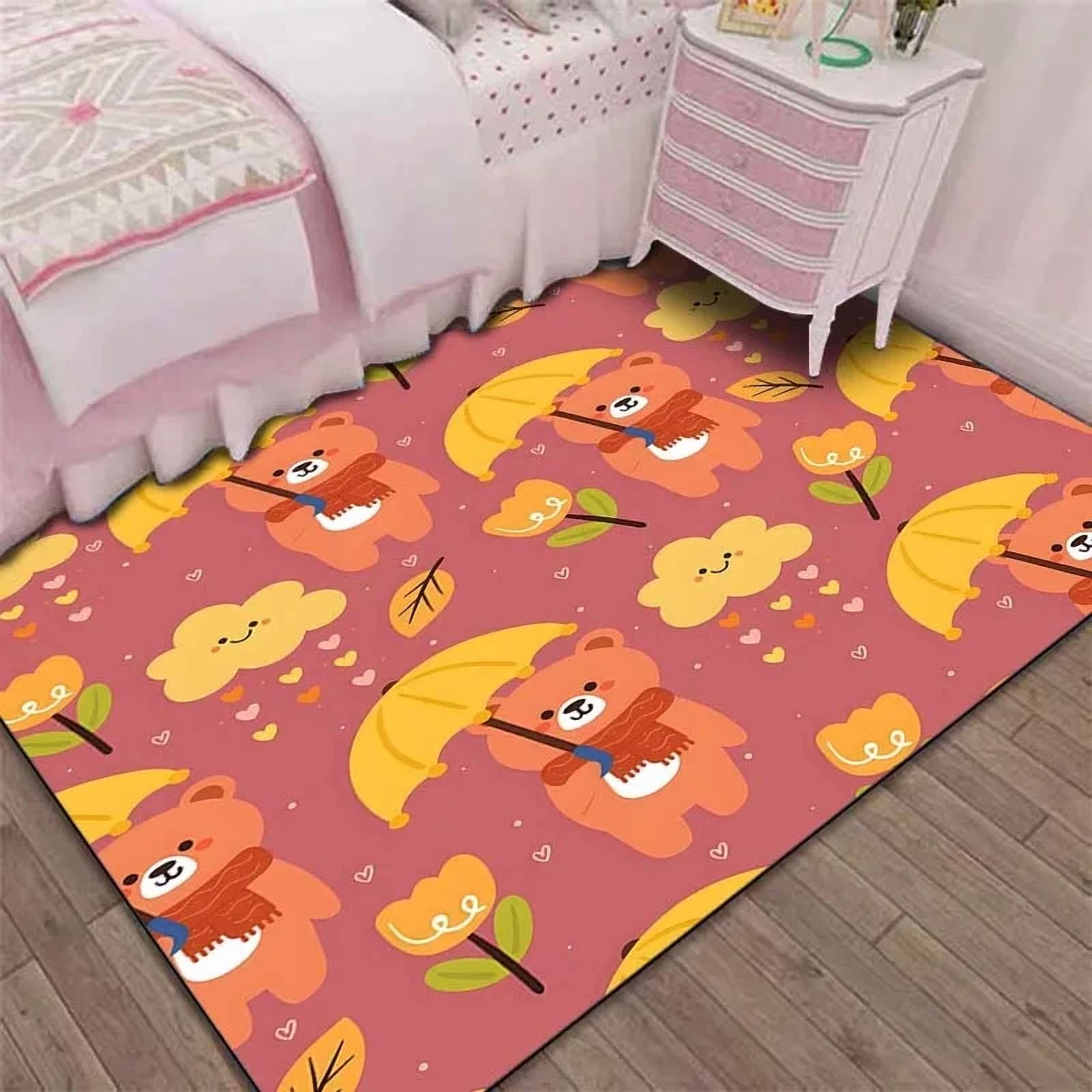 Cartoon Bear Carpet Lovely Animal Area Rug Living Room Bedroom Bedside ...