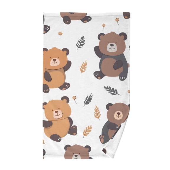 Cartoon Bear Cotton Face Towels Absorbent Hand Towel Soft Bathroom Towel for Kitchen Hotel Decoration