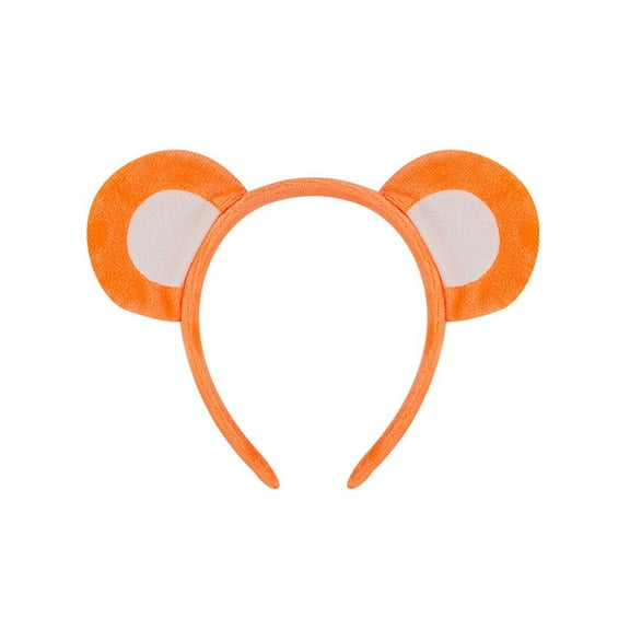 Cartoon Bear Ears Headband Bows Tie Short Dress Fashionable Soft Fabric Hair Accessory for Women and Kids